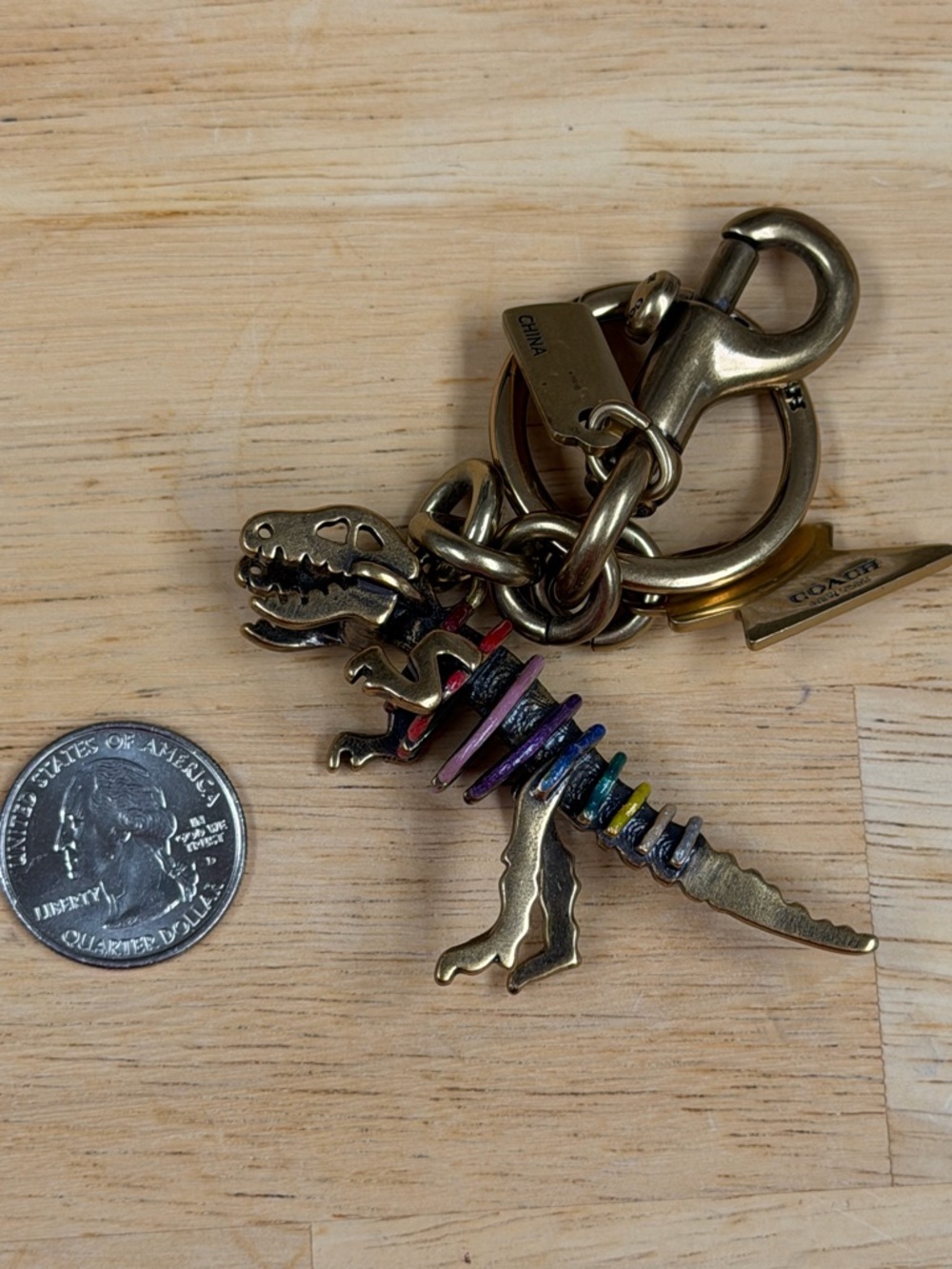 Coach colorful Dinosaur Keychain - Picture 2 of 10
